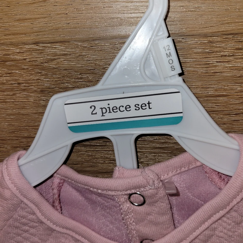 Baby Starters Girls 2 Piece Outfit Size 12 Months Pink New